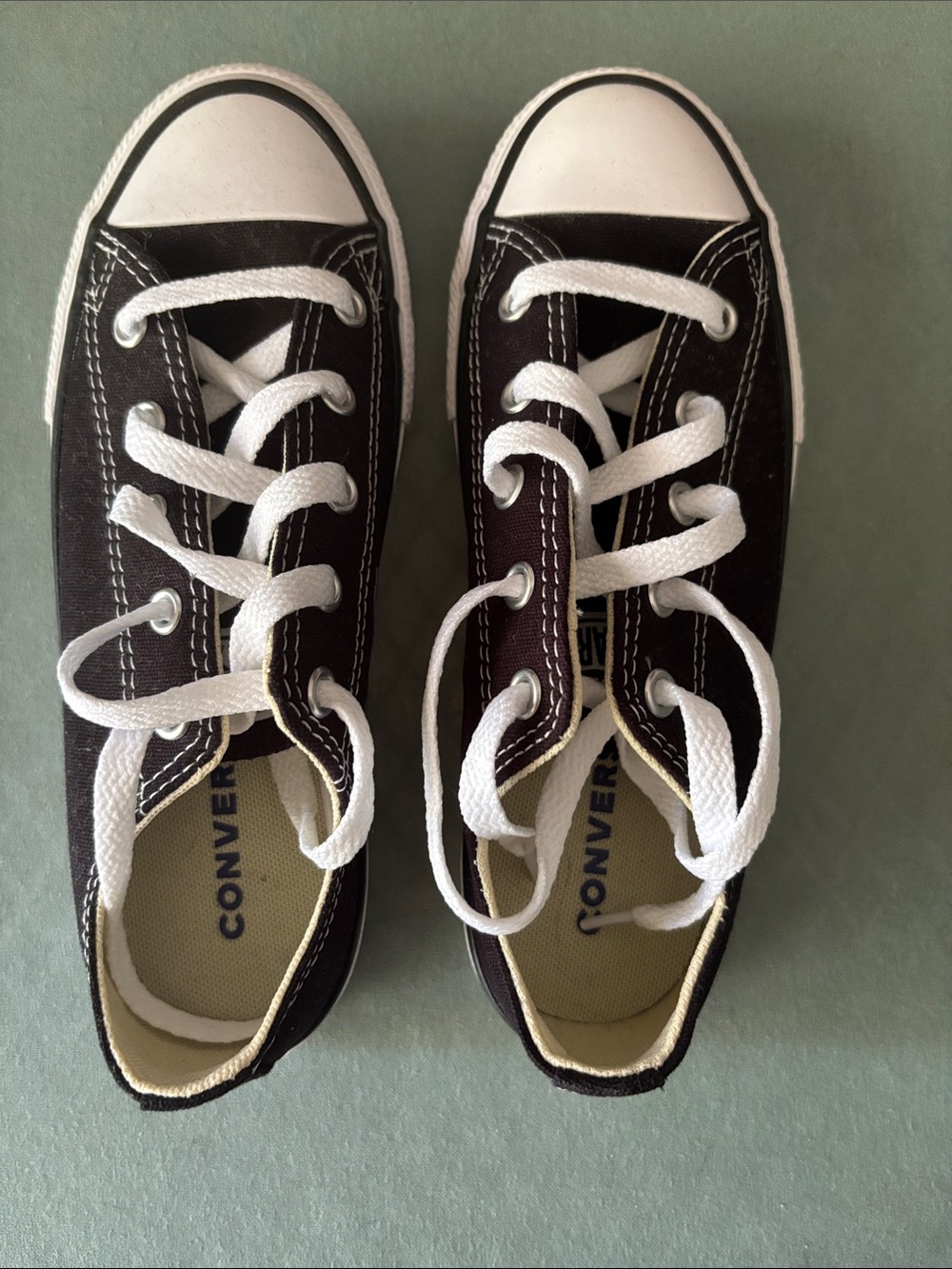 Converse Kids Black and White Low-Top Canvas Sneakers